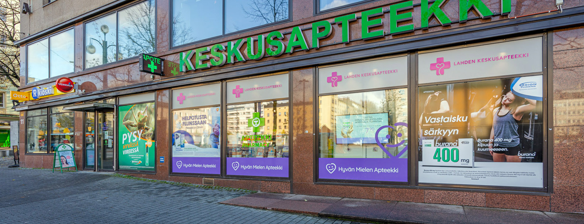 Lahden Keskusapteekin julkisivu